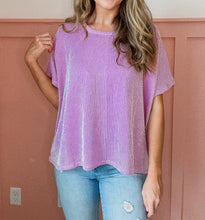 Load image into Gallery viewer, Ribbed Striped Short Sleeve- Mauve
