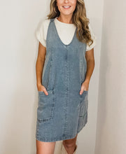 Load image into Gallery viewer, Rylee Denim Overall Dress
