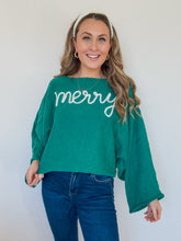 Load image into Gallery viewer, Merry Tinsel Lettering Sweater
