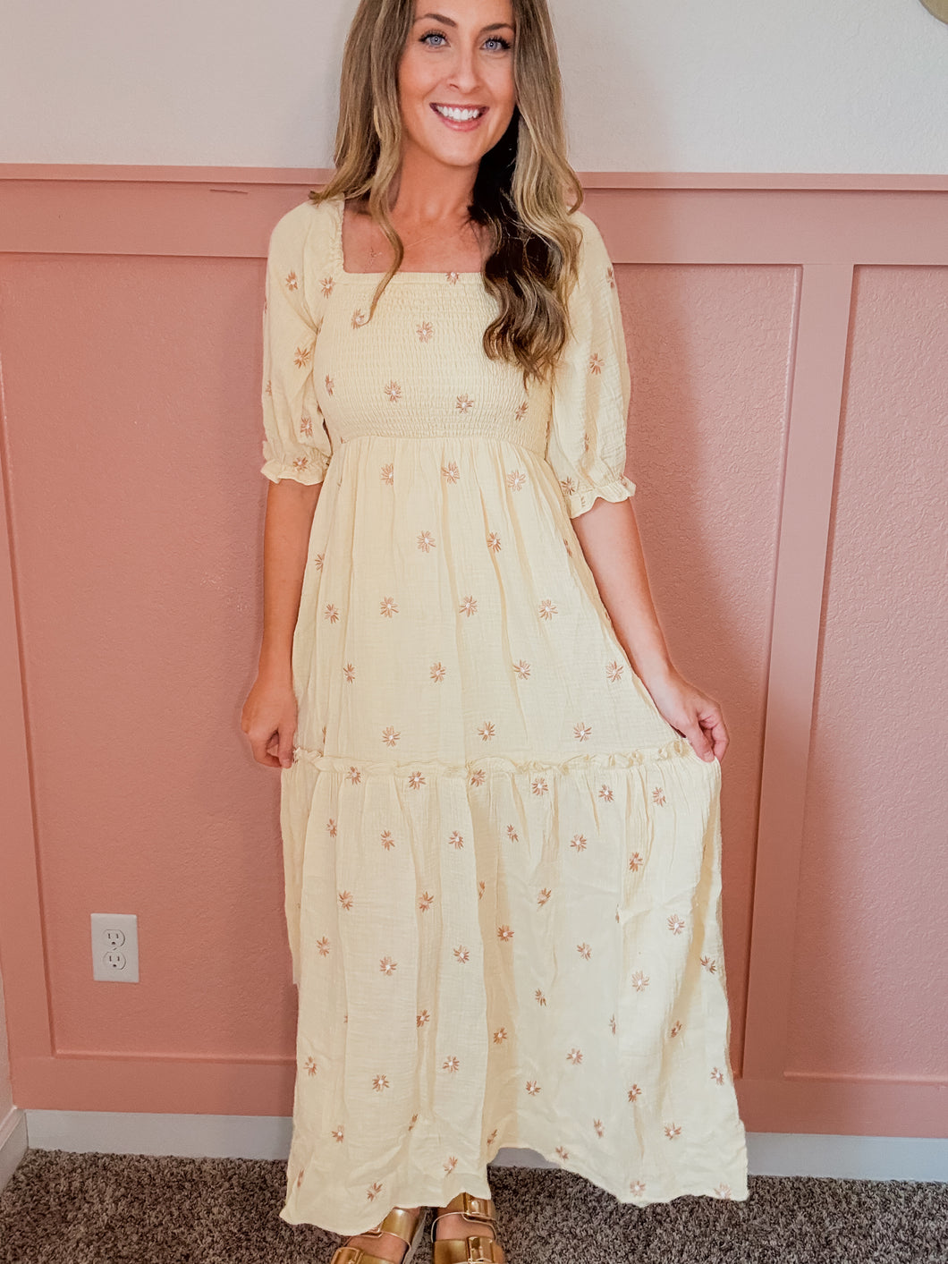 Indy Floral Embroidered Maxi