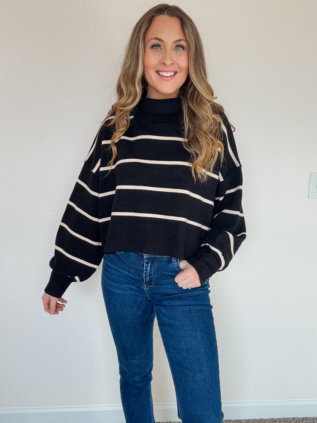 Kinsley Striped Turtleneck Sweater