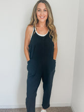 Load image into Gallery viewer, Madison French Terry Jumpsuit- Black
