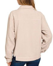 Load image into Gallery viewer, Corduroy Frayed Hem Jacket
