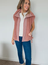 Load image into Gallery viewer, Emma Fleece Sherpa Vest- Rose Color
