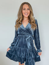 Load image into Gallery viewer, Stella Velvet Ruffled Dress
