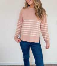 Load image into Gallery viewer, Natalie Drop Shoulder Knit Striped Sweater
