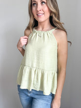 Load image into Gallery viewer, Colleen Back Tie Ruffle Hem Sleeveless Top
