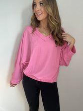 Load image into Gallery viewer, Brandi Pink Waffle Knit Top
