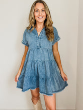 Load image into Gallery viewer, Emma Denim Tiered Dress
