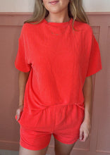 Load image into Gallery viewer, Beach Bound Ribbed 2 Piece Set- Orange
