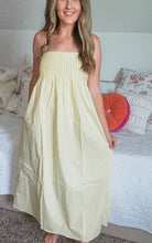 Load image into Gallery viewer, Butter Yellow Pleated Maxi Dress
