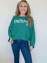 Load image into Gallery viewer, Merry Tinsel Lettering Sweater
