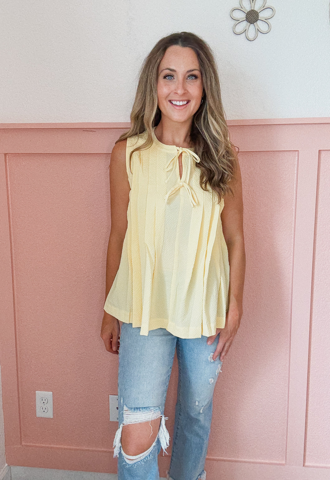 Sunny Bow Tie Tank Top
