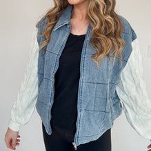 Load image into Gallery viewer, Piper Quilted Denim Jacket
