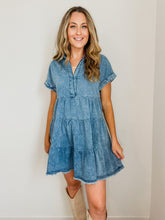 Load image into Gallery viewer, Emma Denim Tiered Dress
