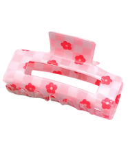 Load image into Gallery viewer, Daisy Checker Claw Clip
