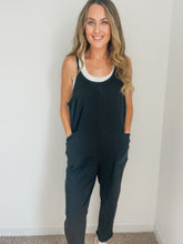 Load image into Gallery viewer, Madison French Terry Jumpsuit- Black
