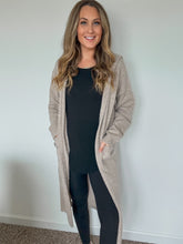 Load image into Gallery viewer, Caroline Long Open Front Cardigan with Hoodie
