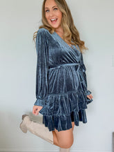 Load image into Gallery viewer, Stella Velvet Ruffled Dress
