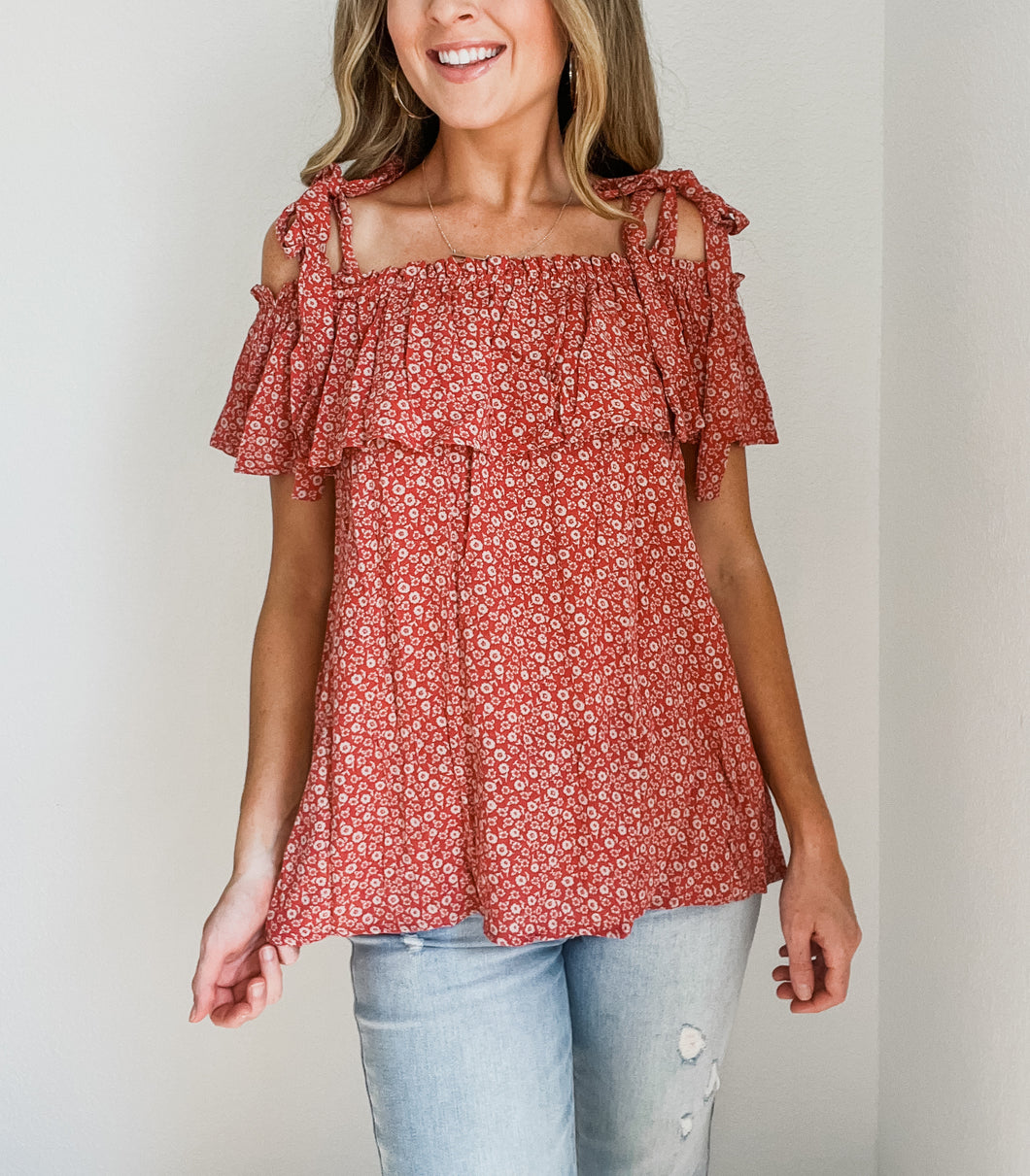 Kate Tie Shoulder Top