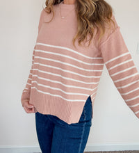 Load image into Gallery viewer, Natalie Drop Shoulder Knit Striped Sweater
