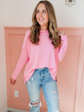 Load image into Gallery viewer, Ribbed Long Sleeve- Pink
