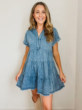 Load image into Gallery viewer, Emma Denim Tiered Dress
