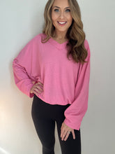 Load image into Gallery viewer, Brandi Pink Waffle Knit Top
