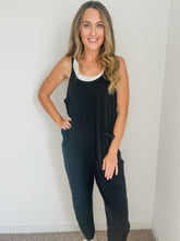 Load image into Gallery viewer, Madison French Terry Jumpsuit- Black
