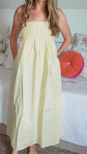 Load image into Gallery viewer, Butter Yellow Pleated Maxi Dress
