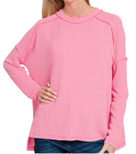 Load image into Gallery viewer, Ribbed Long Sleeve- Pink
