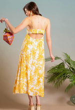 Load image into Gallery viewer, Sunshine Floral Pleated Empire Waist Midi Dress
