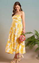 Load image into Gallery viewer, Sunshine Floral Pleated Empire Waist Midi Dress
