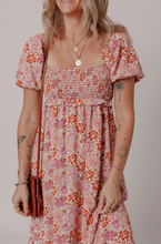Load image into Gallery viewer, Karlie Knotted Back Floral Dress
