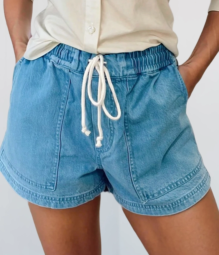 Harlowe Drawstring Elastic Waist Shorts