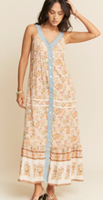 Load image into Gallery viewer, Serena Floral Border V Neck Dress
