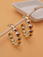 Load image into Gallery viewer, Gold Bubble Hoop Earrings
