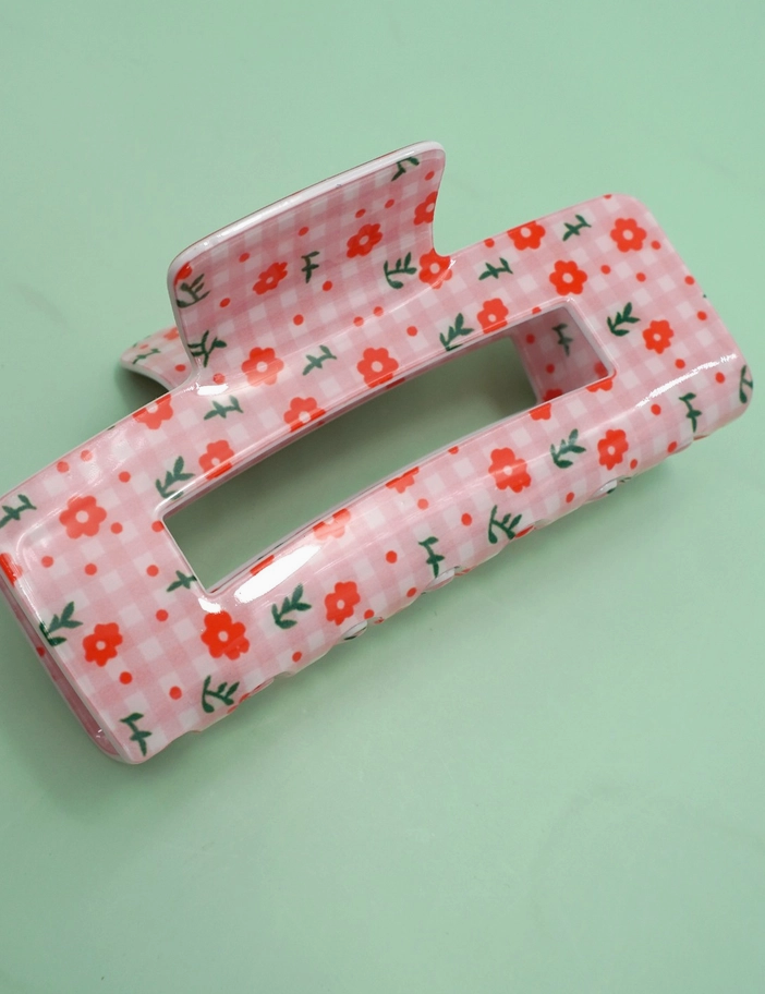 Large Floral Daisy Rose Petal Claw Clip