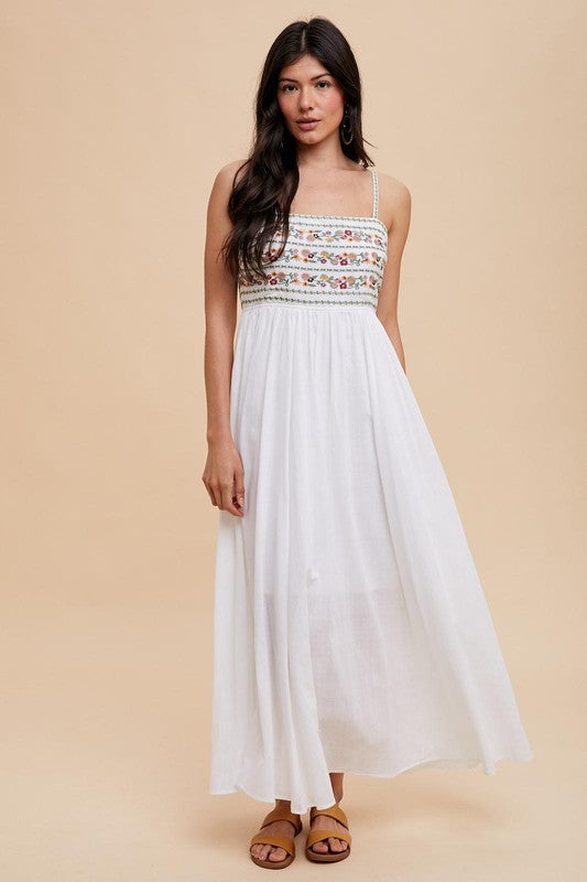 Ellie Embroidered Maxi Dress