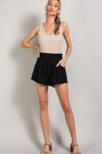 Load image into Gallery viewer, Anna Tie Waist Shorts- Black
