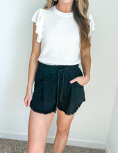 Load image into Gallery viewer, Anna Tie Waist Shorts- Black
