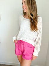 Load image into Gallery viewer, Anna Tie Waist Shorts- Pink
