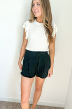 Load image into Gallery viewer, Anna Tie Waist Shorts- Black
